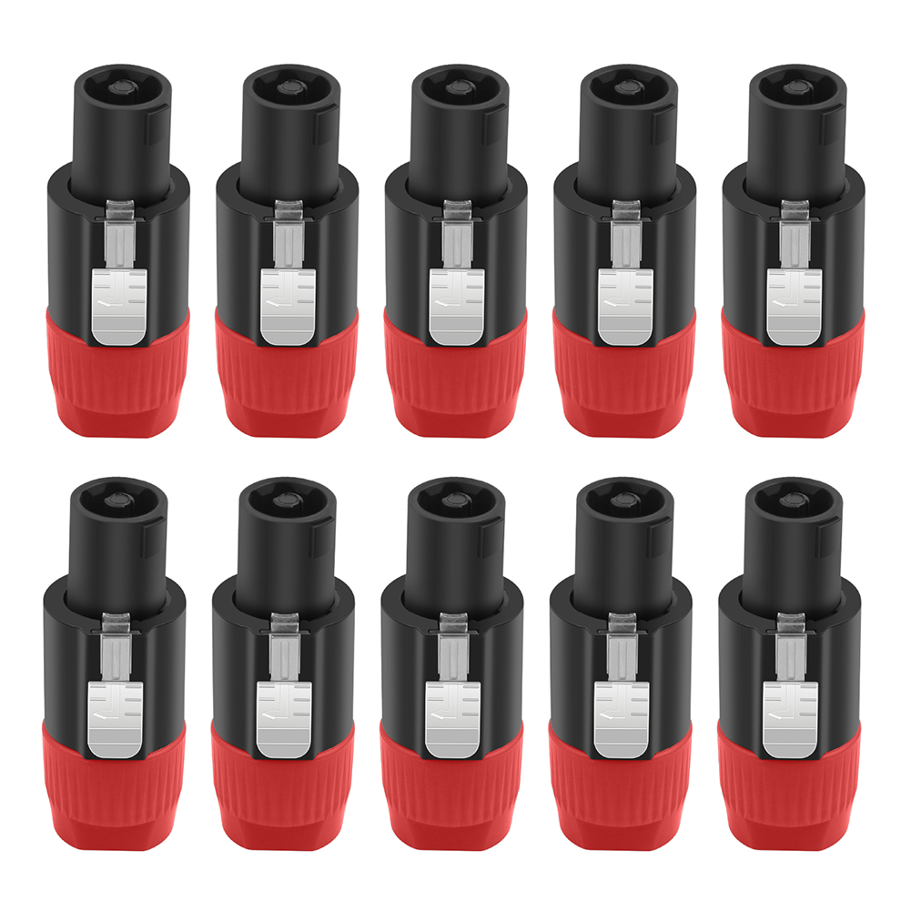 10 stücke Lautsprecher Audio Kabel Stecker Adapter 4-polig 4pin nl4fc Ohm Stecker Zubehör Ersatz für Verstärker: Blau