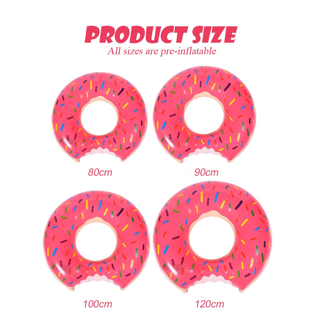 Donut inflable para niños y adultos, flotador seguro para piscina, actividades al aire libre, , ecológico, Círculo de natación