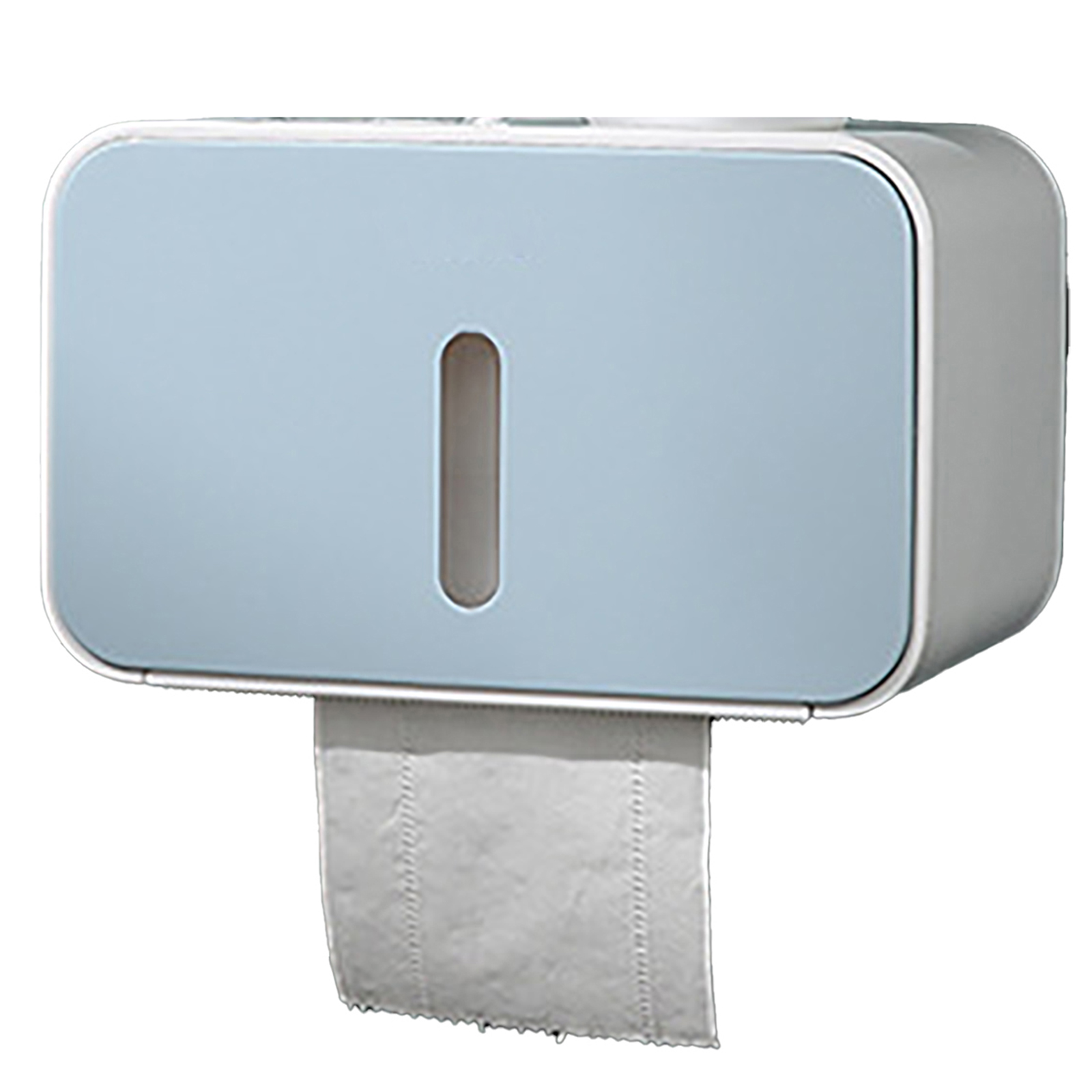 Toilet Tissue Box Hand Paper Towel Dispenser Wall-Mounted Bathroom Roll Paper Folded Paper Holder Storage Rack Tissue Box: Blue