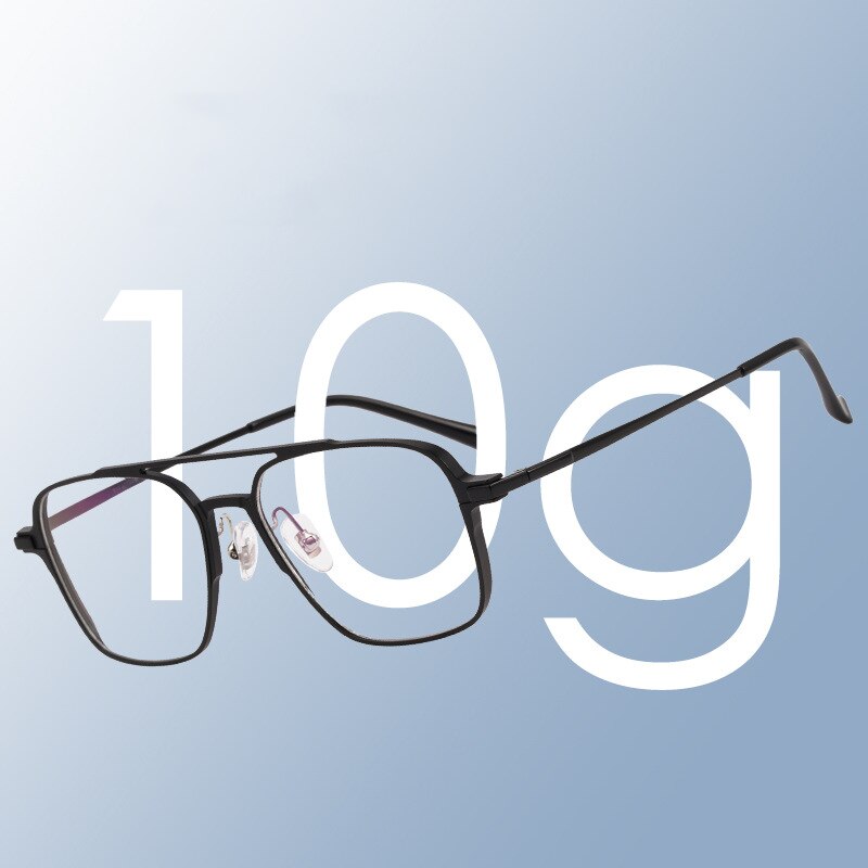 Men's And Women's Retro Ultralight Double Beam Spectacle Frame Pure Titanium Spectacle Frame Optical Spectacle Frame L5053