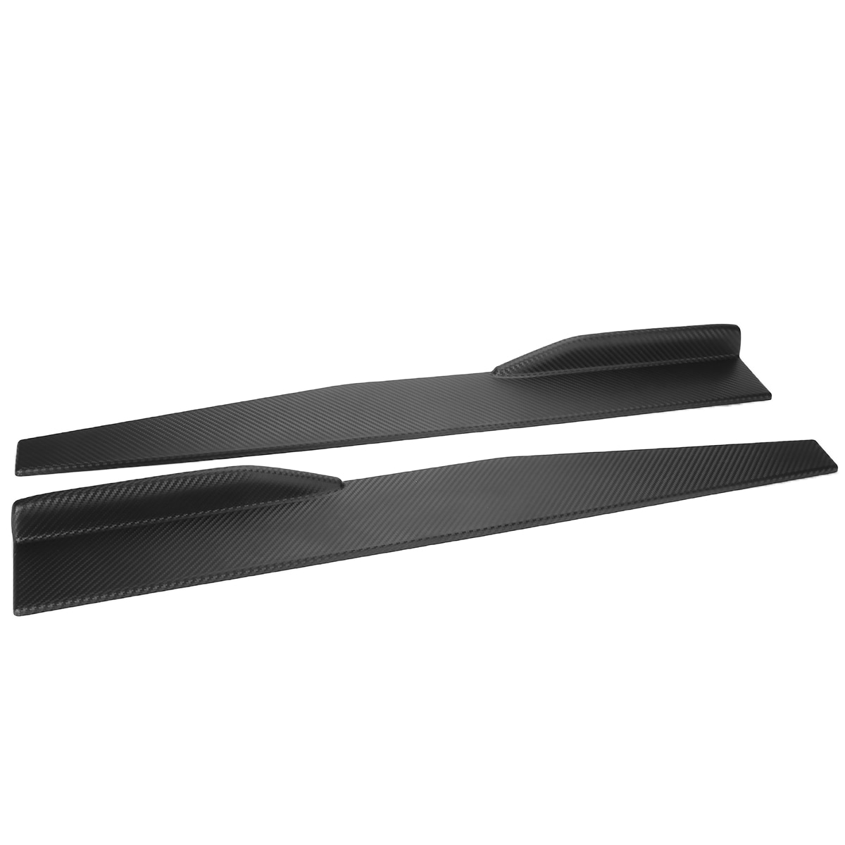 2Pcs 74.5cm Car Carbon Fiber Universal Car Side Skirt Spoiler Rocker Splitter Bumper Auto Vehicle Modified Kit