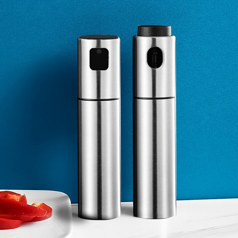 Olive Oil Vinegar Sprayer Oil Spray Bottle Pump Stainless Steel Oil Dispenser Seasoning Kettle BBQ Kitchen Tool For Cooking BBQ