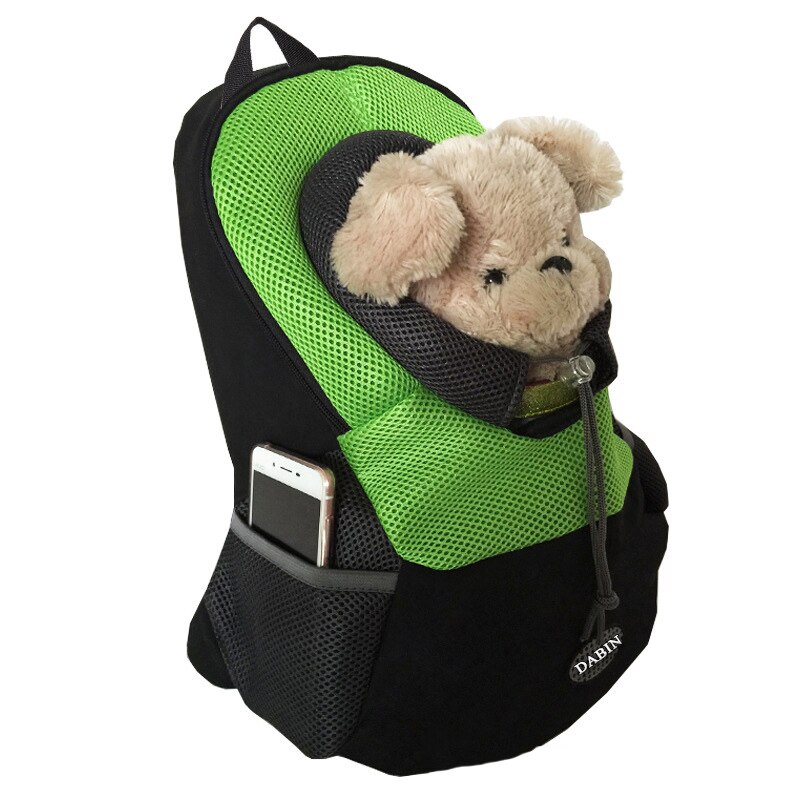 Huisdier Messenger Bag Hond Casual Rugzak Voor Kleine Hond Huisdier Outdoor Tas Puppy Carrying Ademende Dubbele Schouder Rugzak: Green