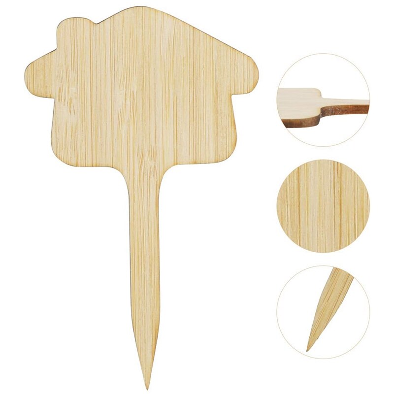 50 Pcs Bamboo Plant Seed Label Vegetable Garden Mark Nursery Garden Plant Insert