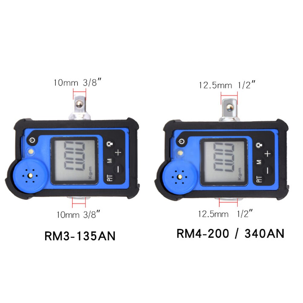 Medidor de torsión de 340N.m, pantalla Digital portátil grande, función de retroiluminación, torsiómetro de tamaño pequeño, función de alarma