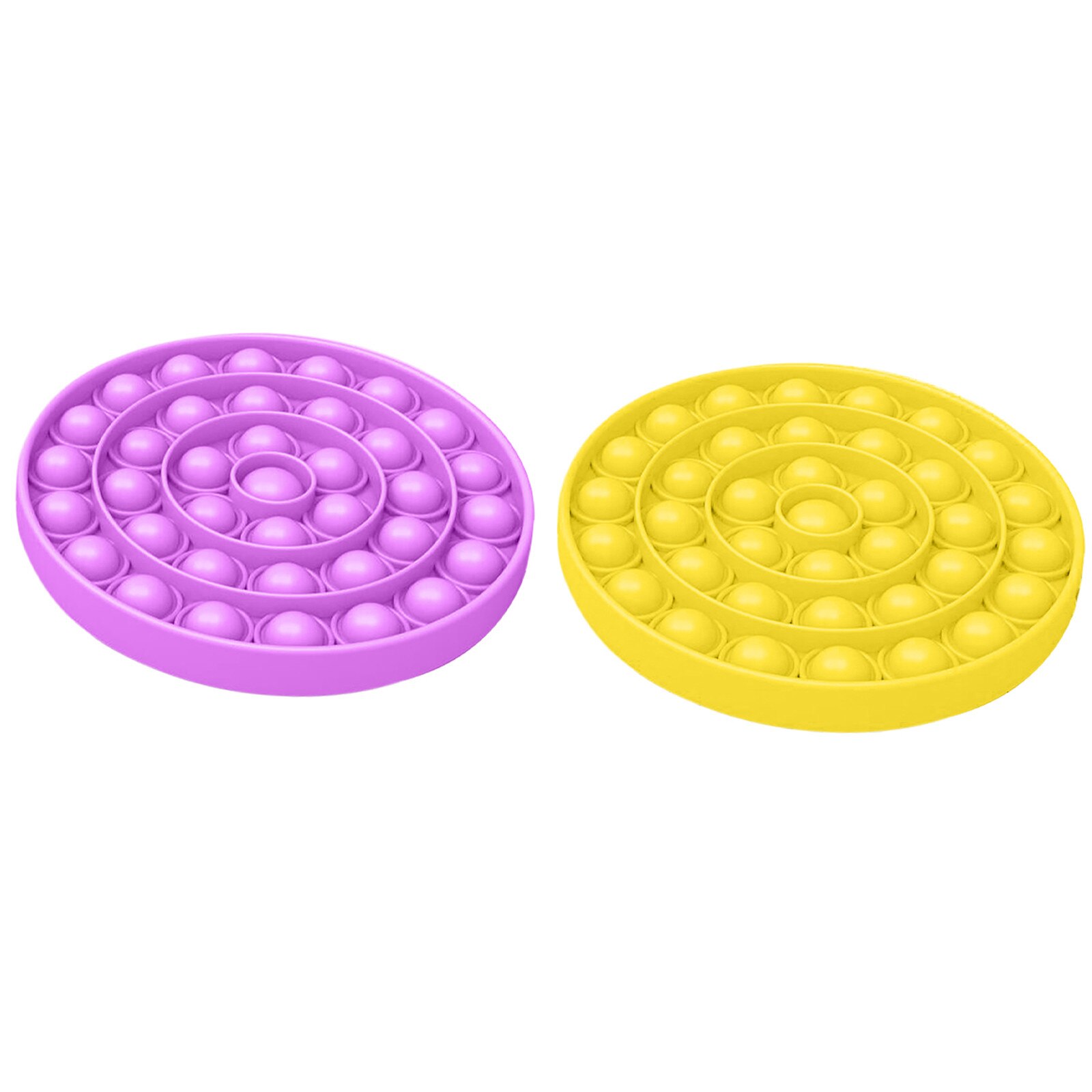 2pcs Push Pop Bubble Fidget Toys Pop It Anti-stress Pop It Stress Toy Pop Figet Toy Pop It Fidget Stress Decompression Toys: C