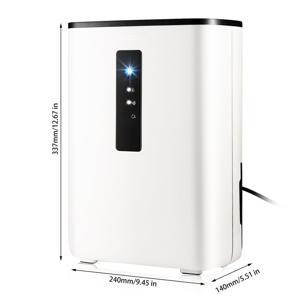 AIRPLUS 65W 110-240V 2.5L Home Air Dehumidifier Semiconductor Desiccant Moisture Absorbing Air Dryer Purify Electric Cooling