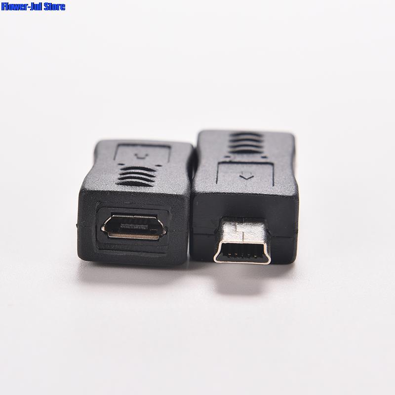 Adaptateur Micro USB femelle vers Mini USB mâle, convertisseur de connecteur pour téléphones portables MP3