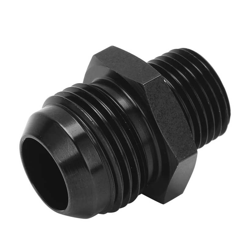 Fuel Line Fitting 12 AN to 1/2NPT 6061-T6 Aluminum Black Anodized Adapter for Most Fluids