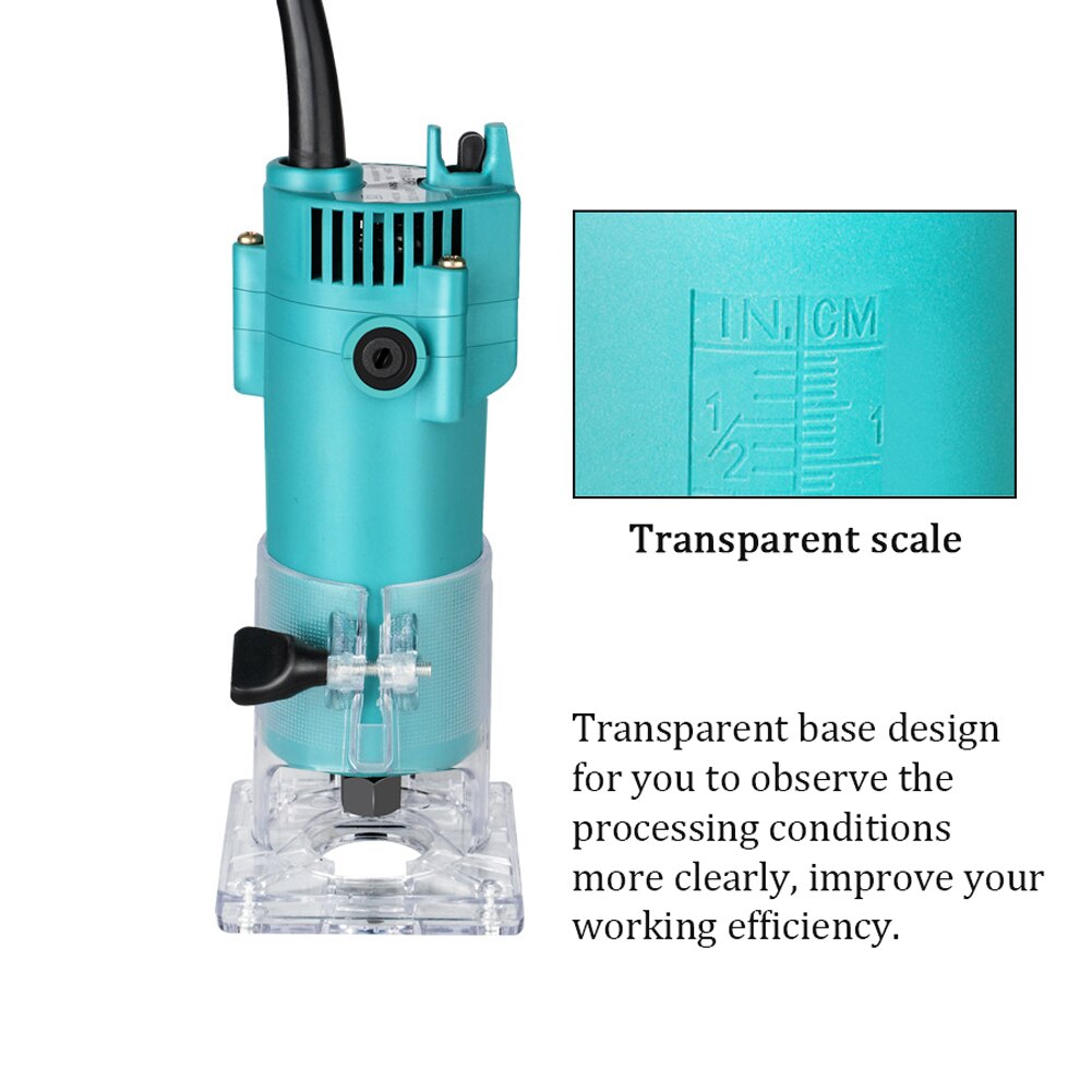 450W Handheld Woodworking Electric Trimming Machine Multifunctional Electromechanical Wood Milling Engraving Slotting Machine
