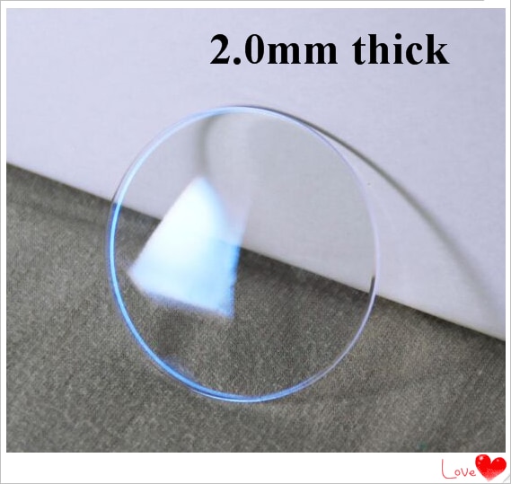 1pc 2.0mm tykke konkave blå lys glas størrelse fra 30mm to 38.5mm til ur udskiftning