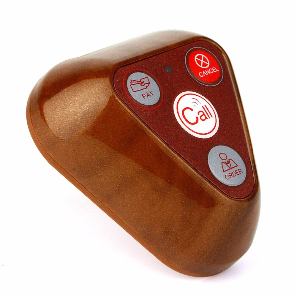 433Mhz Draadloos Bellen Zender Knop Bellen Bell Pager Voor Restaurant Markt Mall Paging Wachten Systeem