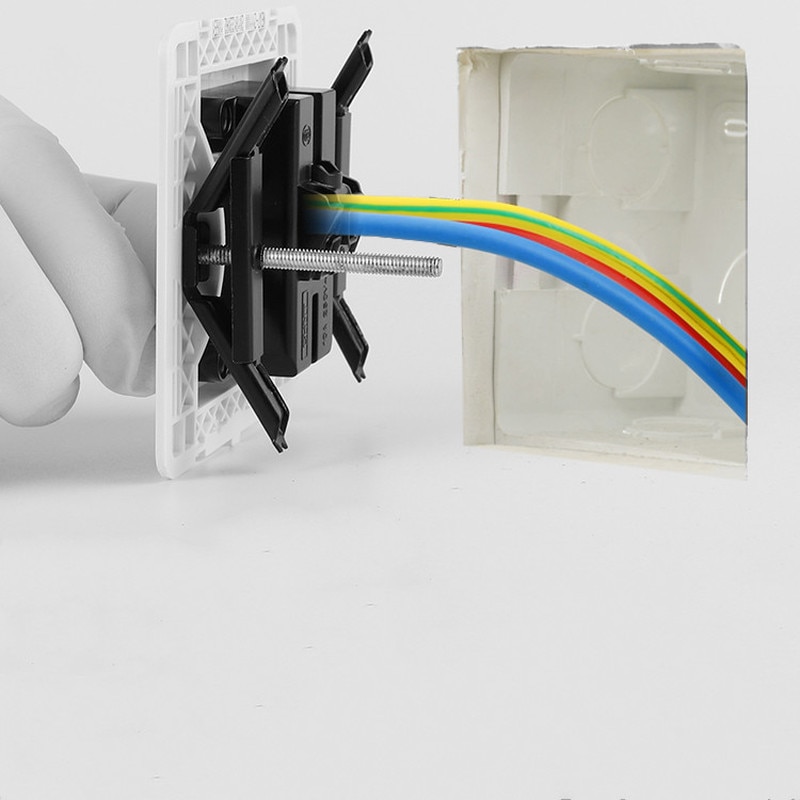 6pcs Wall Switch Socket Cassette Repairer 86mm Bottom Box Screw Fixing for Switch Box Fixing Support Rod Electrical Accessories