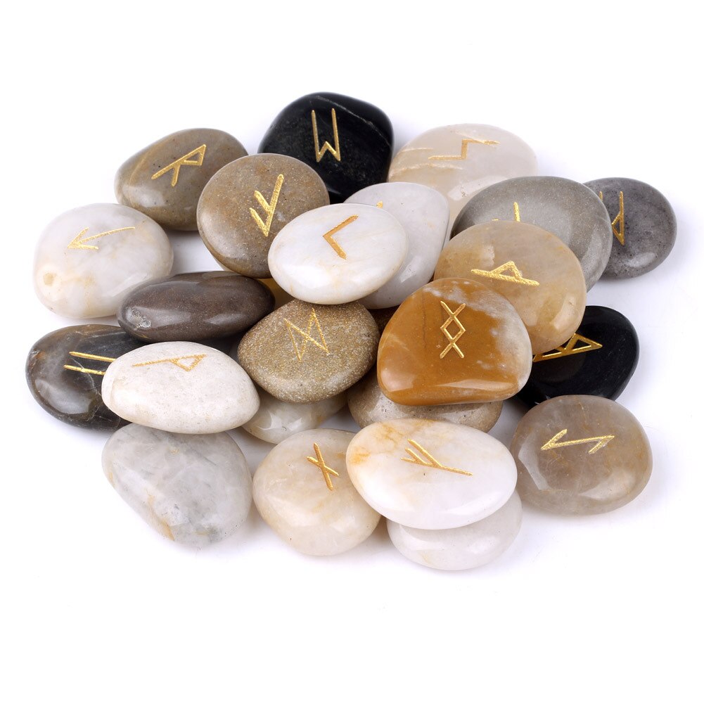 50 PCS Natural Lettering Riverstone Pebbles For Patio Garden Yard Fish Aquarium Decoration