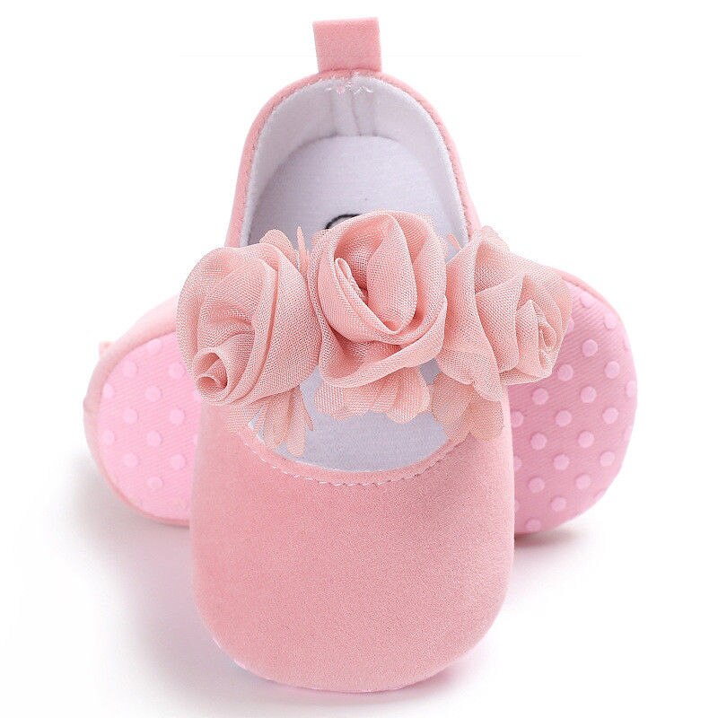 Pudcoco baby nyfødt toddler pige krybbe sko barnevogn blød sål forløber anti-slip sneakers