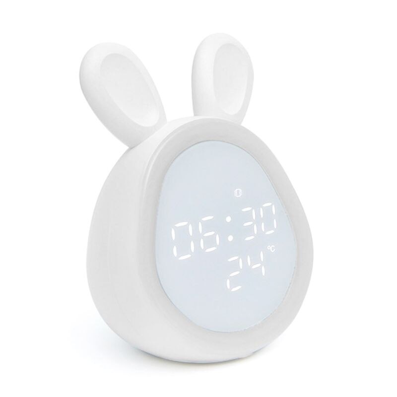 Bluetooth Alarm Clock LED Night Light Voice Control Temperature Display Bedside A9LA