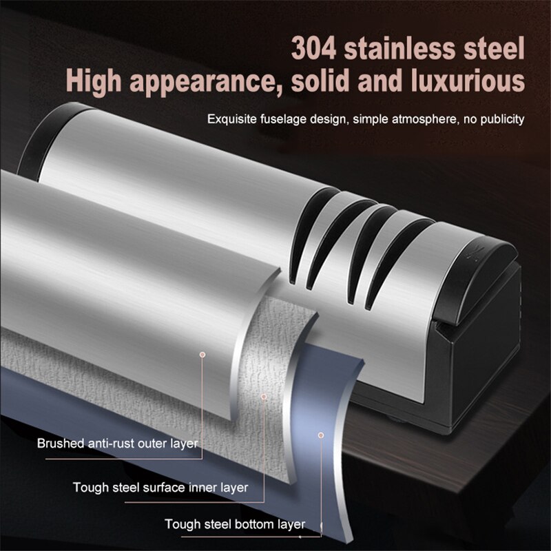 USB Rechargeable Electric Knife Sharpener Wireless High-Speed Sharpening Machine Kitchen Knife Sharpener Tools