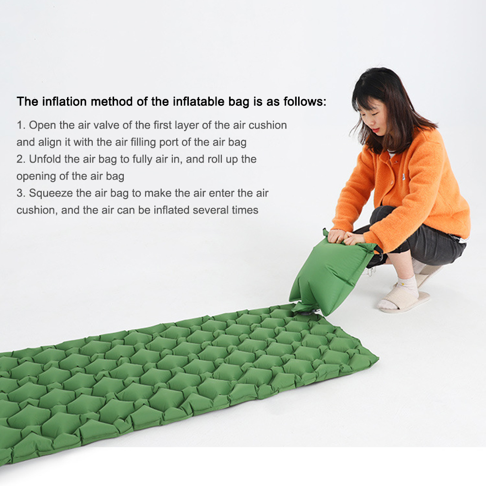 Portable Nylon TPU Inflatable Bag Air Bed Sleeping Bag Ultralight Waterproof Inflatable Bag Travel Camping Hiking Air Mattress