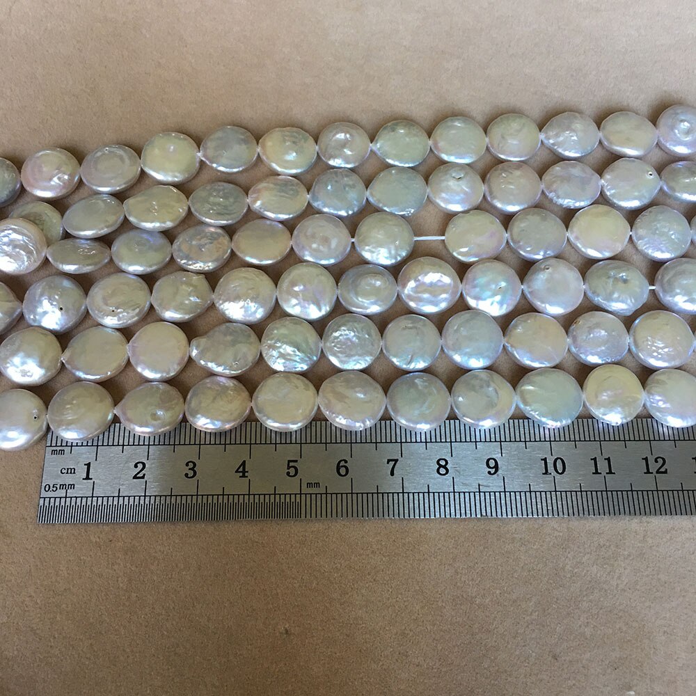 pearl beads in strand ,8-14 MM round coin pearl beads,100% freshwater loose pearl ,full hole drilled