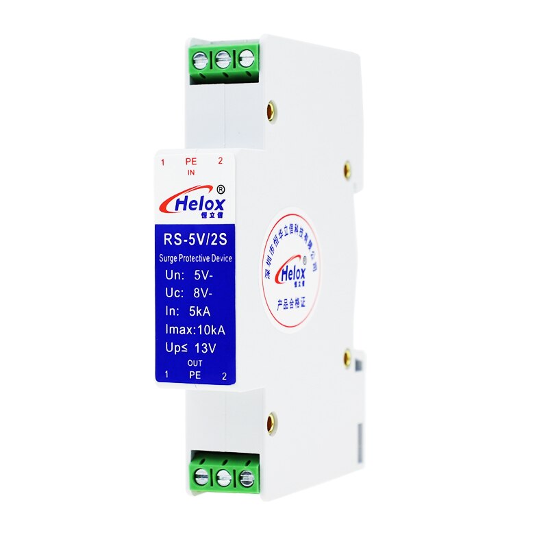 RS485 Communication Signal Surge Protector Data CAN Control Signal Lightning Arrester RS-5V/2S