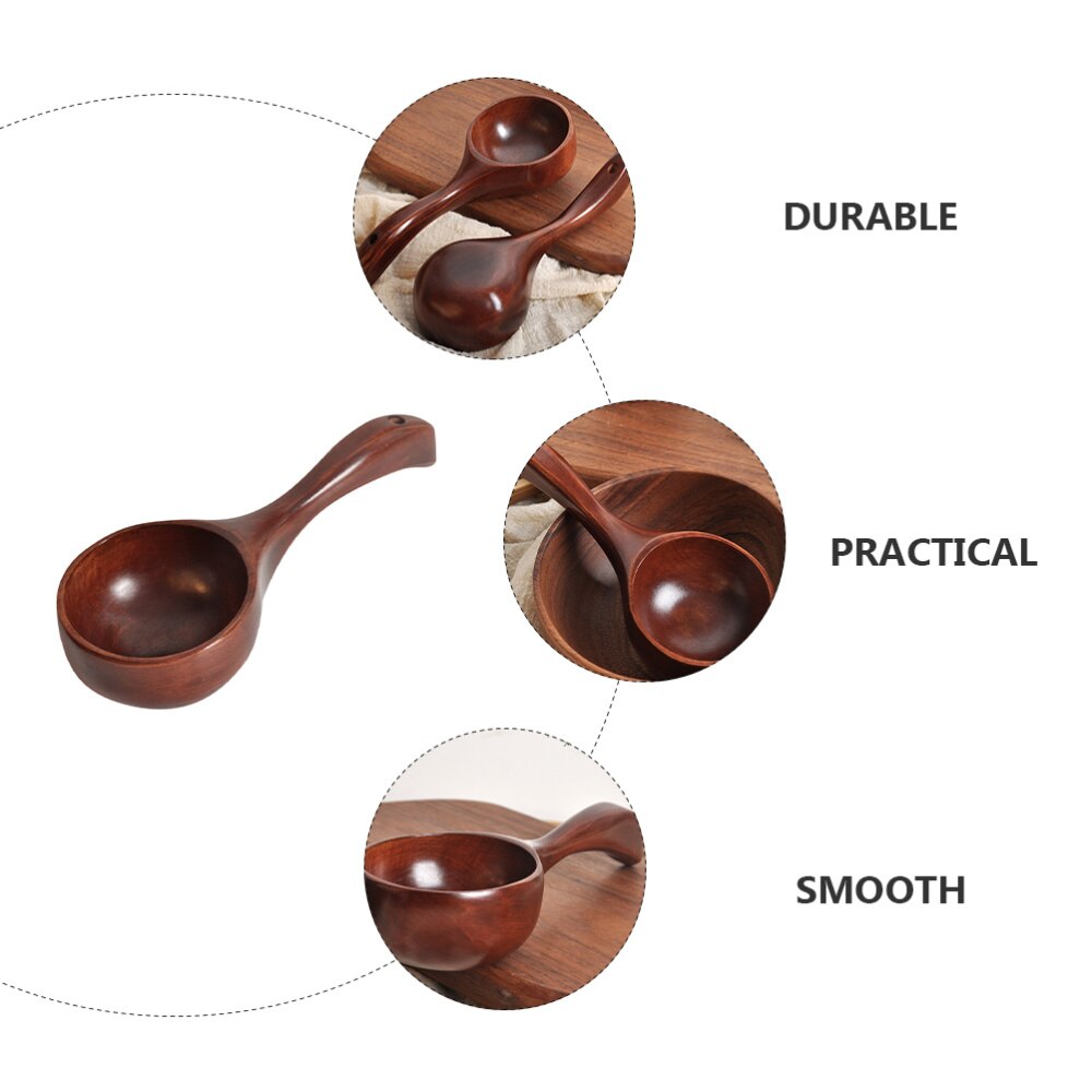 1Pc Wooden Spoon Serving Spoon Japanese Style Ladle Wooden Ladle Kitchen Tool