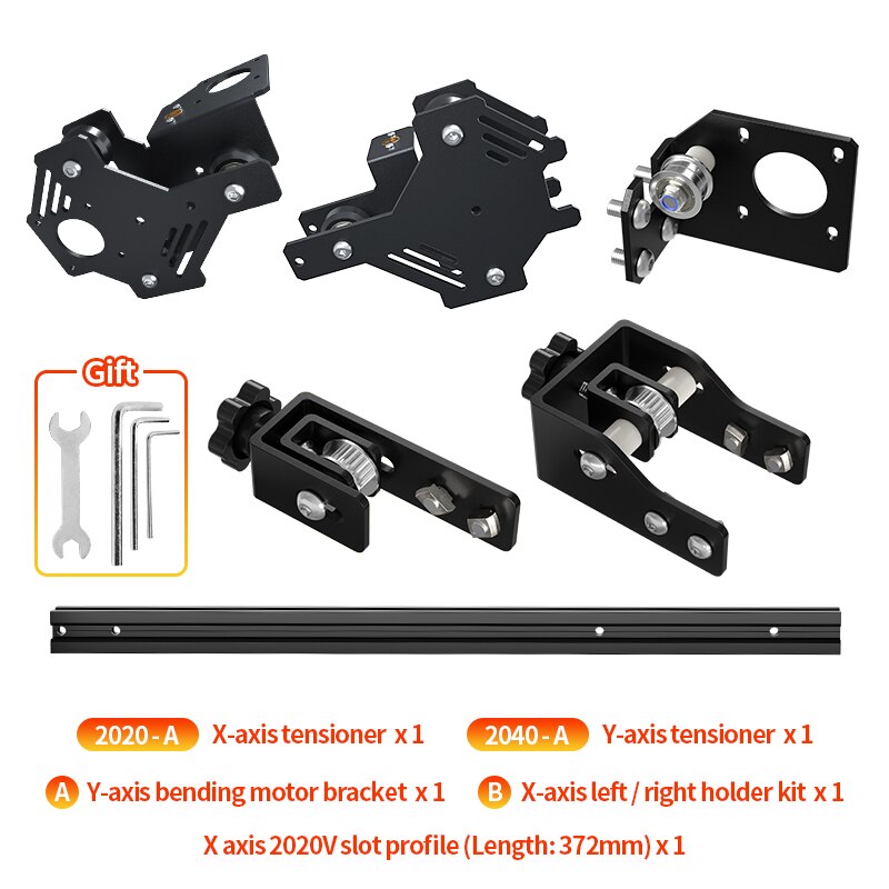 3D Printer Parts Y/X Axis Motor Mount Bracket Right/ Left X/Z-Axis Front/Back Motor Mount Plate X/Y Tensioner For CR-10 Ender-3: SKU14