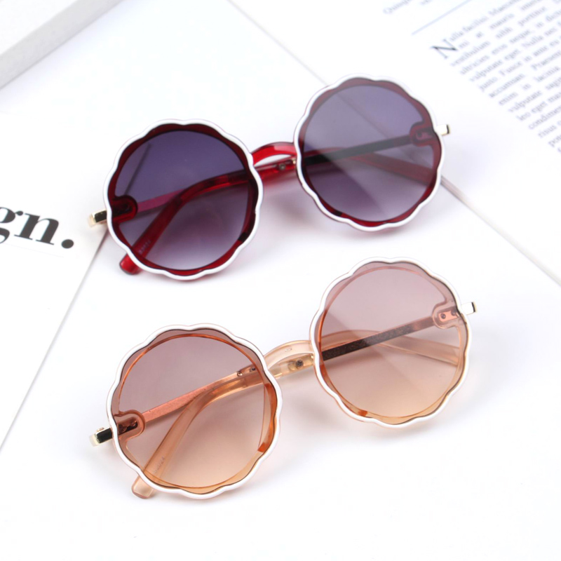 Zilead baby solbriller rund innfatning personlighet solbriller blondere barnebriller uv - motstandsdyktig trendy takrenne og jenter