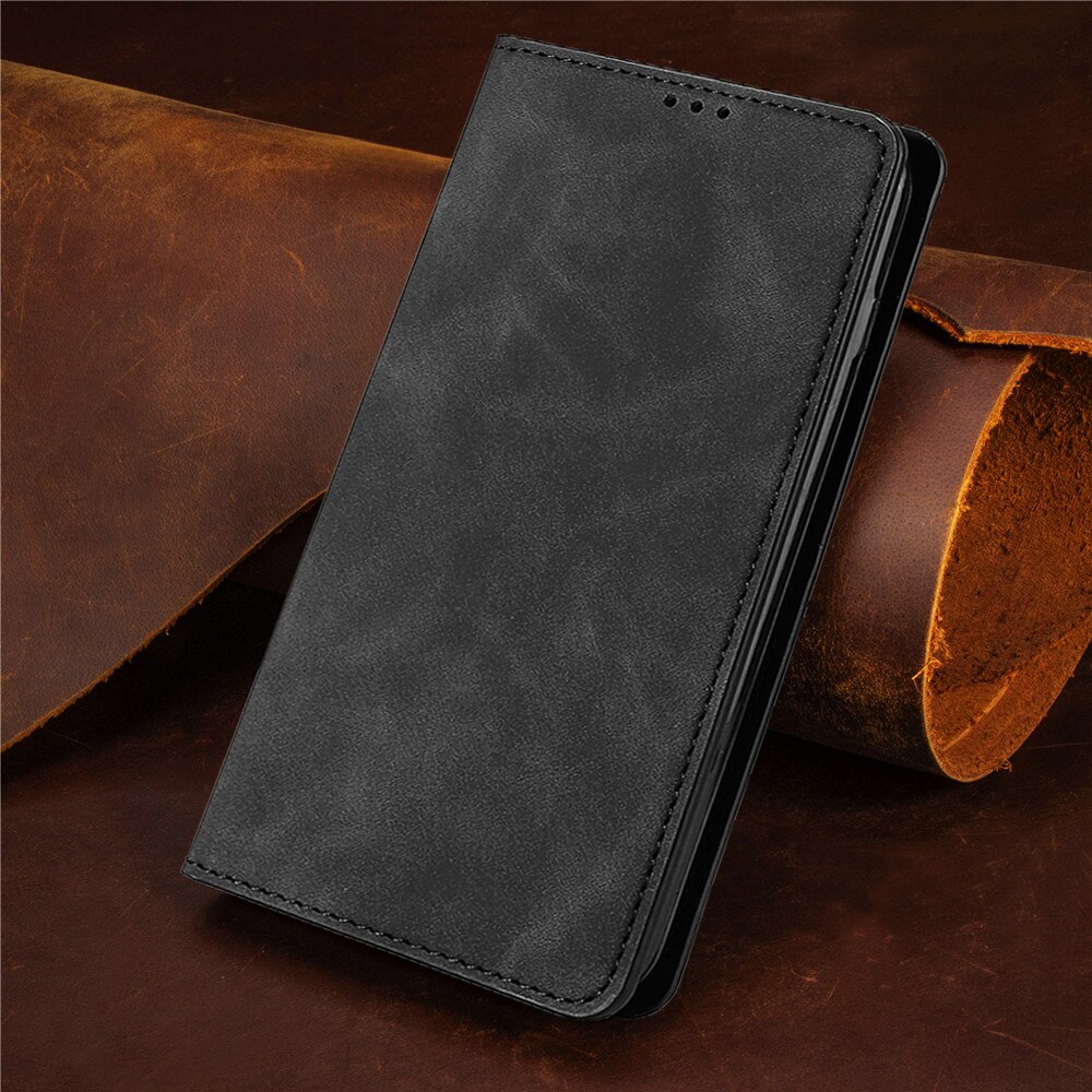 Para huawei honor 9 lite caso capa de couro magnético flip carteira caso do telefone para coque huawei honor 9 lite LLD-L31 9 lite casos: Black