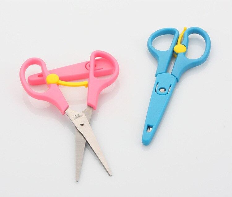 ZtDpLsd Scissors Stationery Children Primary School Students Art Safety Infant Plastic Hand - Cut Paper Stainless Steel Scissors