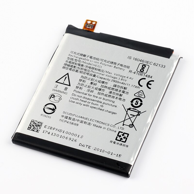 Original Hohe Kapazität HE321 handy batterie für Nokia 5 Dual SIM (TA-1053 DS) 2900MaH N5