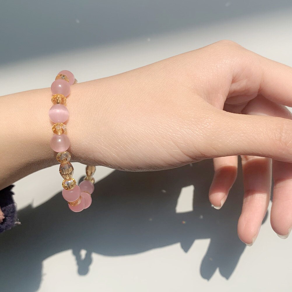 Neue Charme 6 MM Glas Perlen Armbinde Multi-farbige Schmuck für Frauen Handgemachte Runde Armbinde Armreif