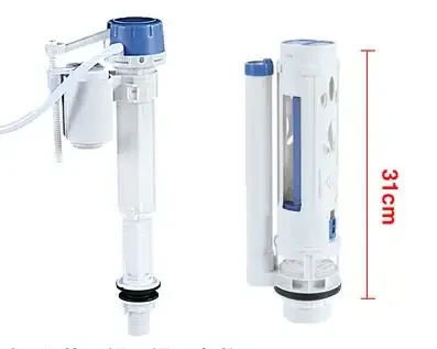 Valve de remplissage de toilette universelle, valve d'entrée et de sortie, pompe, raccords de réservoir d'eau, ensemble de boutons de toilette, accessoires de bain: 16Valve set31 botton