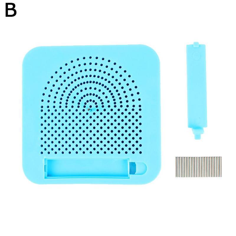 ABS azul cuadrado DIY herramienta de manualidades tablero con pasadores de guía para la luz de la rejilla de almacenamiento del rodillo de dibujo: B