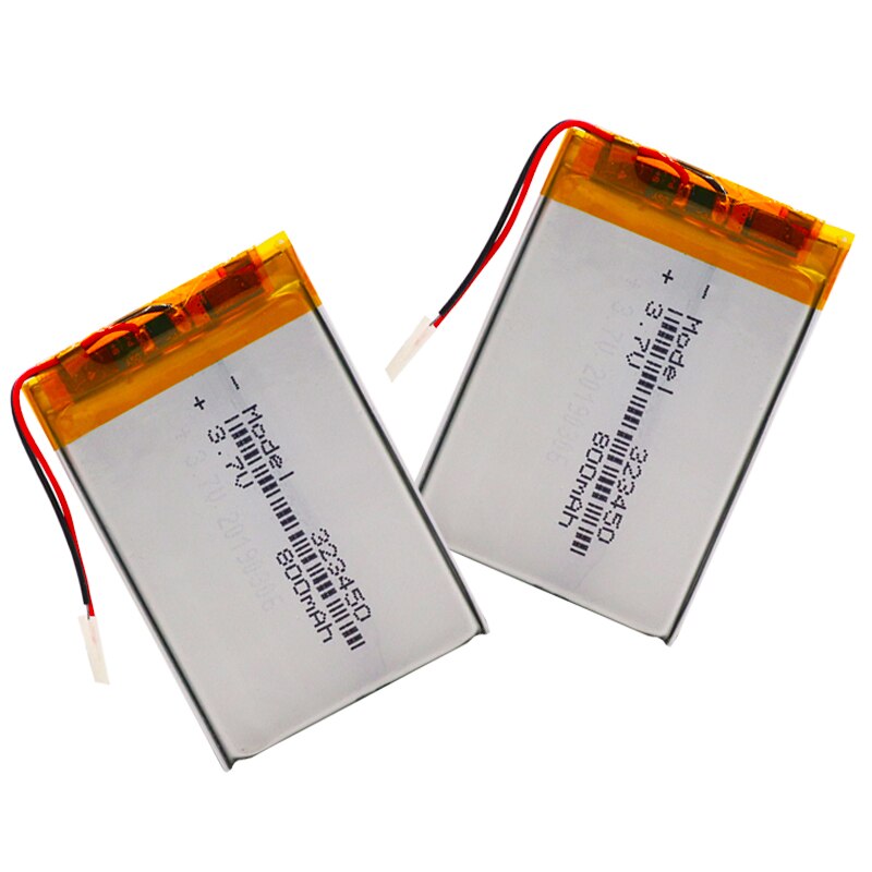 3.7v 800mAh 1/2/4Pcs 323450 lithium polymer battery 3 7V volt li po ion lipo rechargeable batteries for dvd GPS navigation