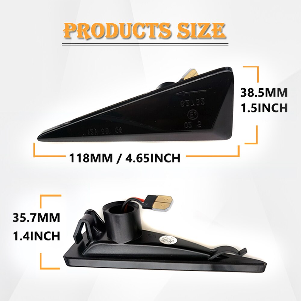 2 stuks dynamische led zijmarkeringslichten met knipperlichten voor renault espace  mk4 vel satis wind avantime megane 2 scenic 2 espace 4