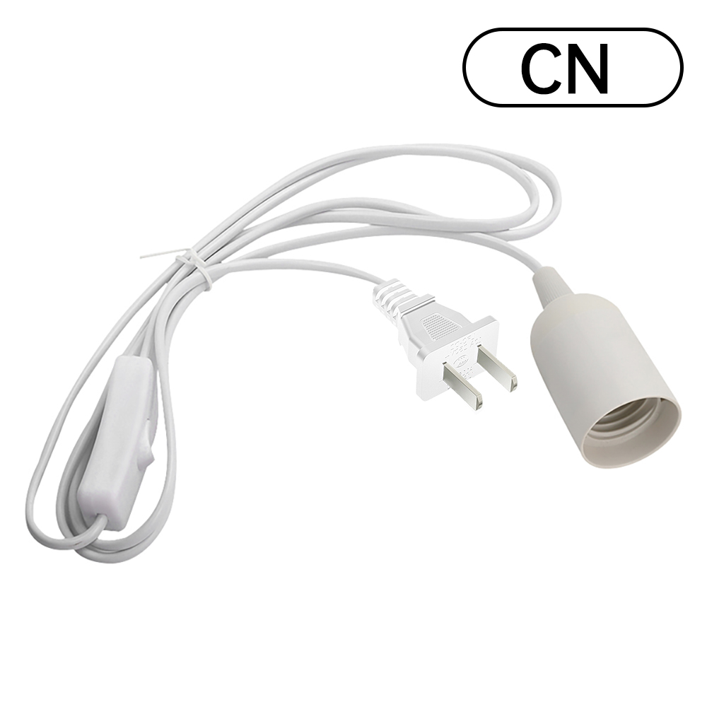 Cables de cable de alimentación de 1,8 m, soporte de Base de casquillo de bombilla E27, soporte de Base de lámpara de dientes completos con cable de interruptor para lámpara colgante de accesorio de bombillas Led: Azul