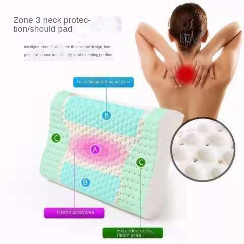 Thai Latex Pillow Natural Latex Massage Pillow Cervical Spine Pillow To Help Sleep Home Comfort Pillow
