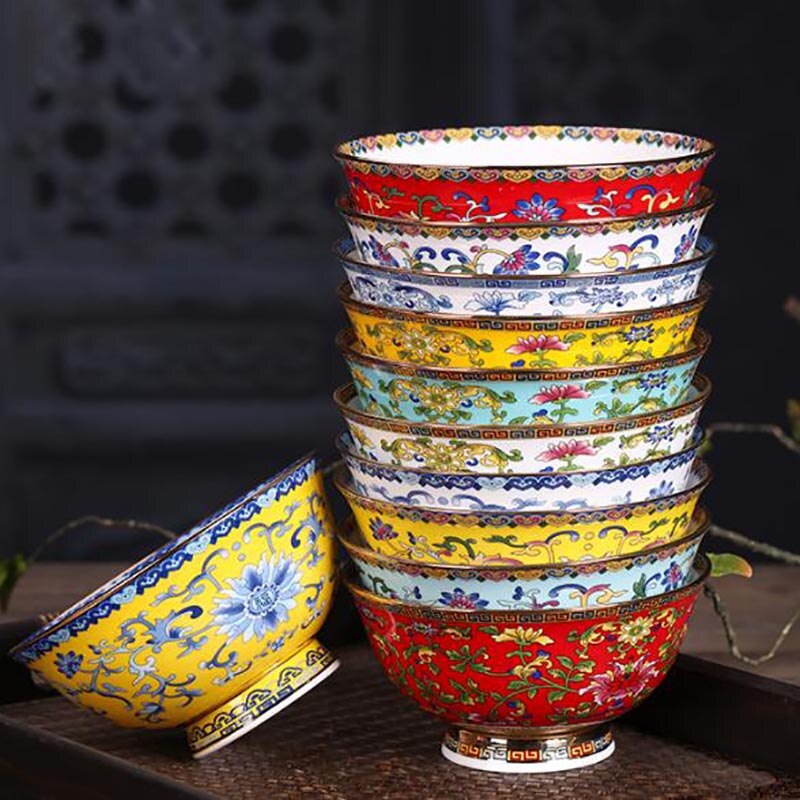 2pcs 4.5inch Chinese Soup Bowls Jingdezhen Ceramic Bowl Bone china Food Container Kitchen Utensils Accessories Ramen Salad Bowls