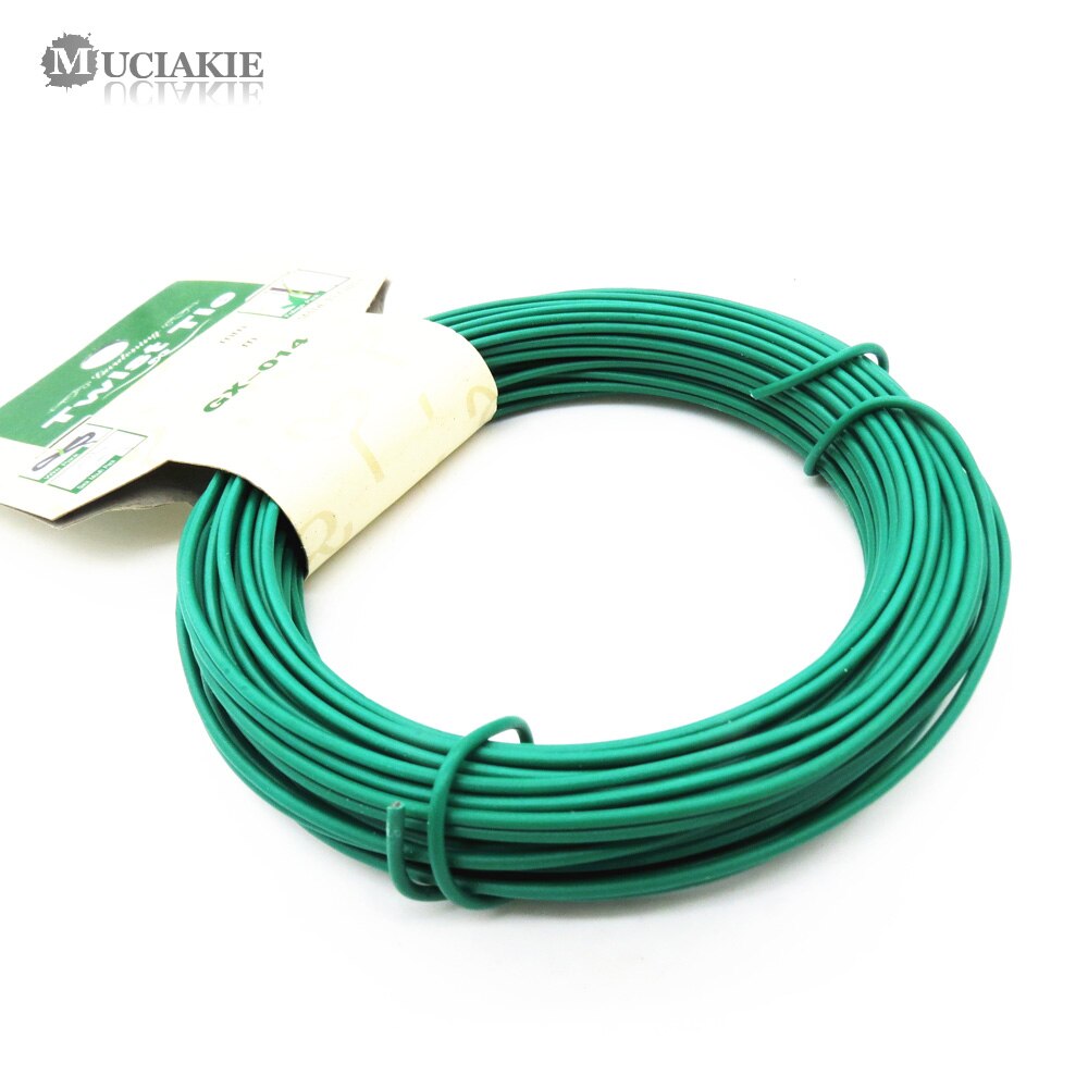 MUCIAKIE 12 M/15 M Tuin Draad Zware Groen Gecoat Plant Twist Tie Tuin Training Wire Bonsai Outlet draad voor Holding Tak