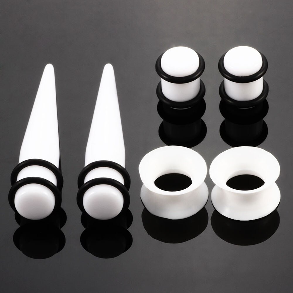 Acryl Oor Gauge Doorstoken Oorbellen Taper En Plug Stretching Kits Gemengde Kleur Oor Flesh Tunnel Uitbreiding Body Piercing Sieraden
