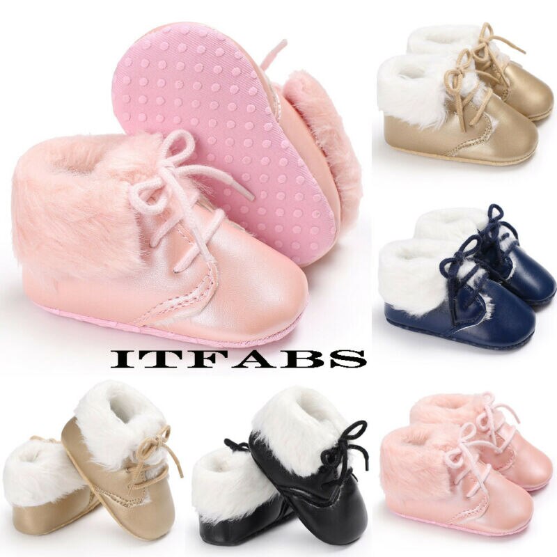 bébé -né hiver neige bottes enfant en bas âge infantile doux chaussures chaussons 0-18M