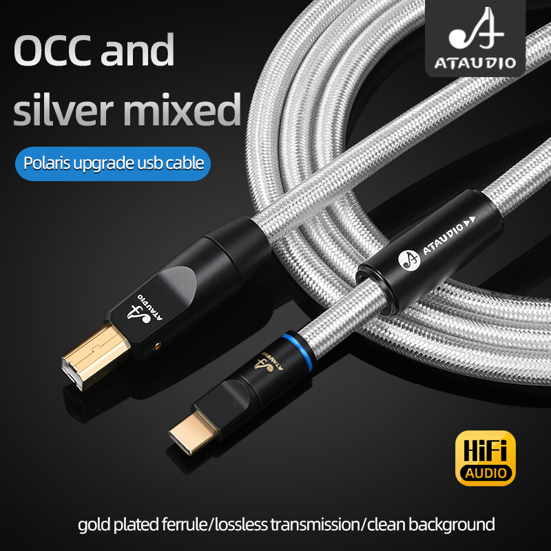 Hifi opgradering usb lydkabel type a til type b, ac, cb, cc usb kabel occ skærmet lydkabel til dac