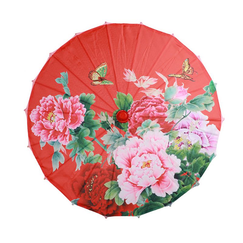 Paraguas artístico de tela de seda china, sombrilla decorativa de estilo clásico, papel de aceite pintado,