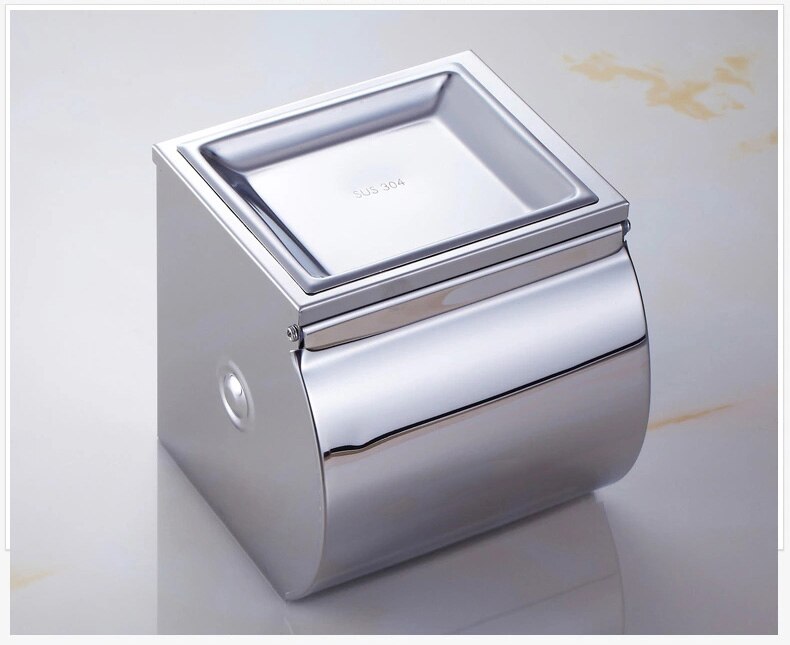 Chrome Finished Bathroom Hardware Sets Ceramic Bathroom Products Bathroom Accessory Set Stainless Steel: Paper box