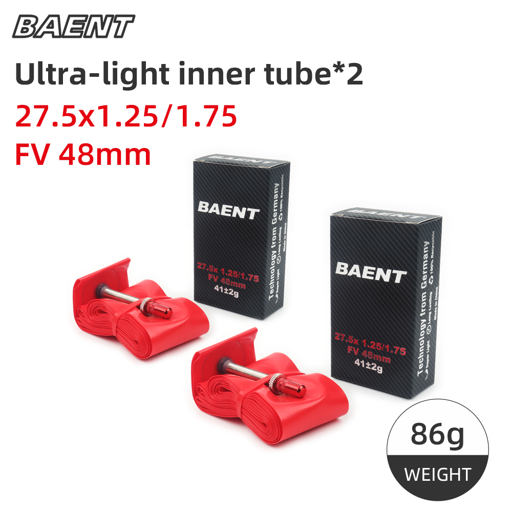 Baent TPU chambre à air de vélo ultralégère 29 pouces pneu de VTT 27.5 26 pouces 48mm valve française 1.26-1.75 1.9-2.7 pièces de vélo: Marron