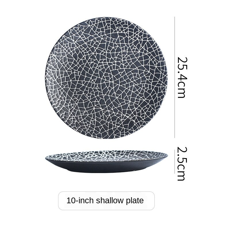 Europese Relief Stijl Diner Platen Eetkamer Plaat Portie Schotel Ronde Plaat Cake Lade Westerse Steak Ronde Lade Keuken Plaat ZH632: color6