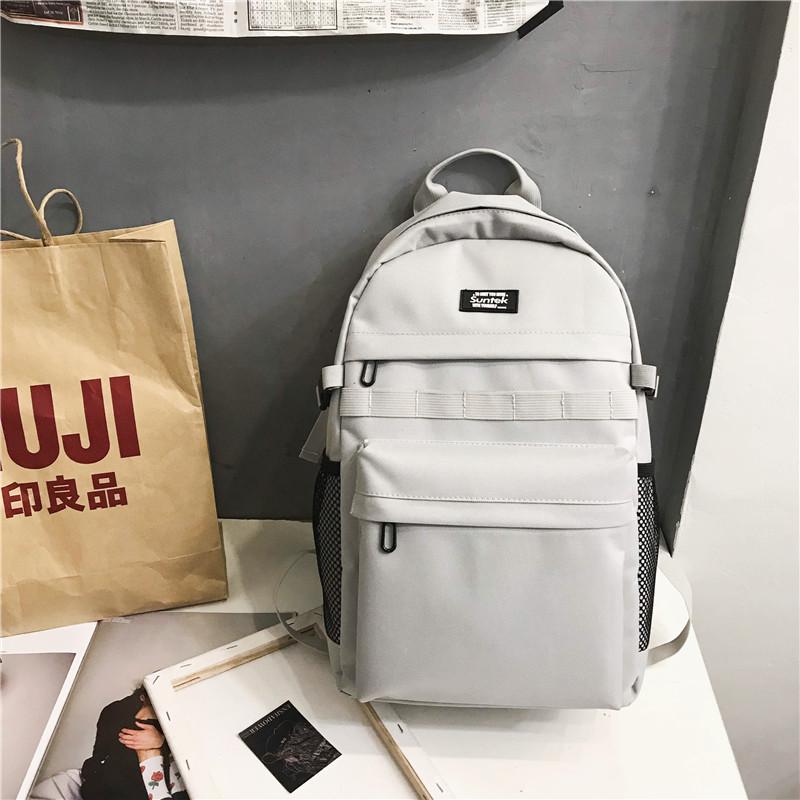 Stor kapacitet oxford rygsæk kvinder rejse rygsæk skoletaske til teenagepiger anti-tyveri mochilas kvinde taske rygsæk: Hvid