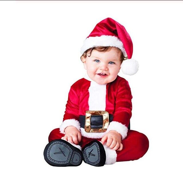 Bebis nyfödd barnbyxa snögubbe älg tomte tomtekläder barn romper pojkar&flickor jumpsuit halloween kostymer jul: Beige / S