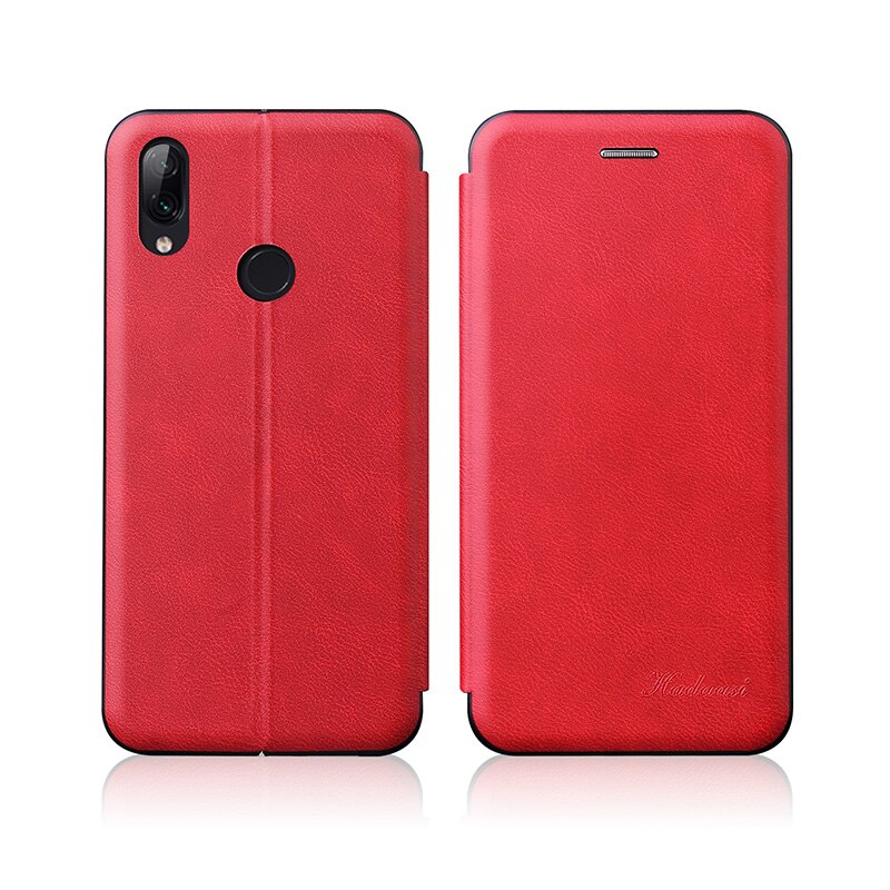 Magnetische Plain Flip Case Voor Oneplus 7 Pro 7 T Pro Lederen Card Holster Stand Book Cover