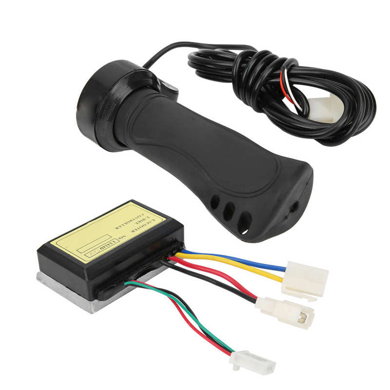 E-Bike Controller Stuur Set 12V 250W Elektrische Fiets 3-Wired Borstel Controller Extended Cable Twist throttle Stuur Set